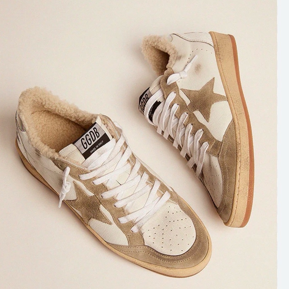 Golden Goose Ballstar sneaker with shearling liner